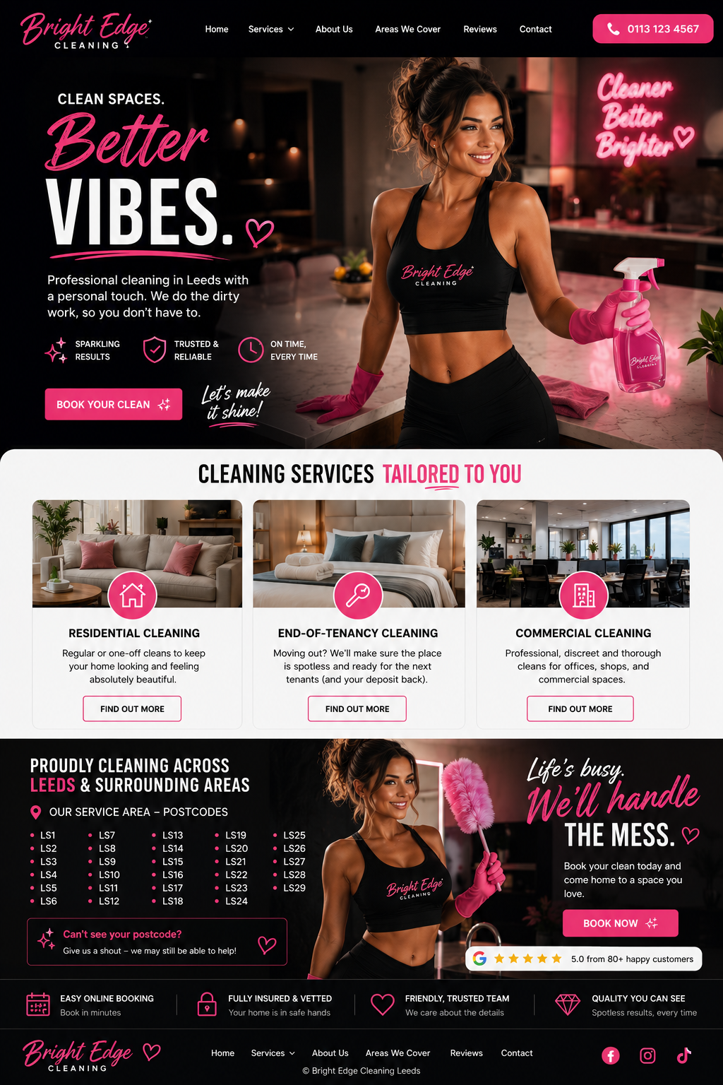 Cleaner example Website Preview screenshot
